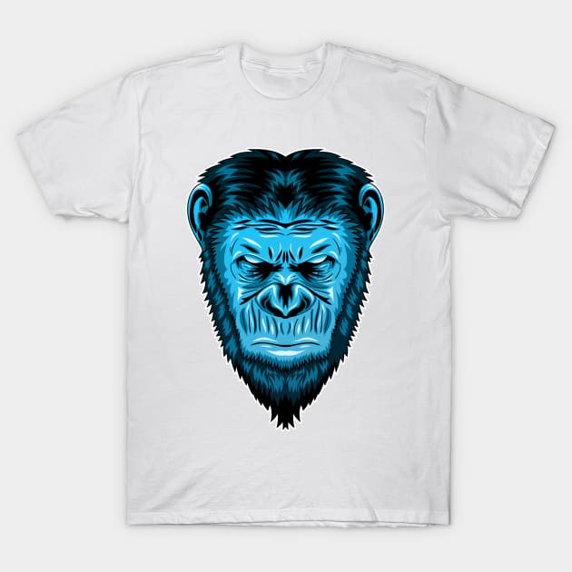 Arctic Blue Monkey T-Shirt by Acid_rain